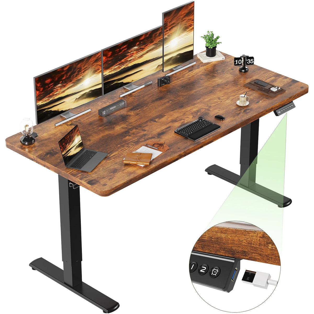 Bureau assis debout 180x80