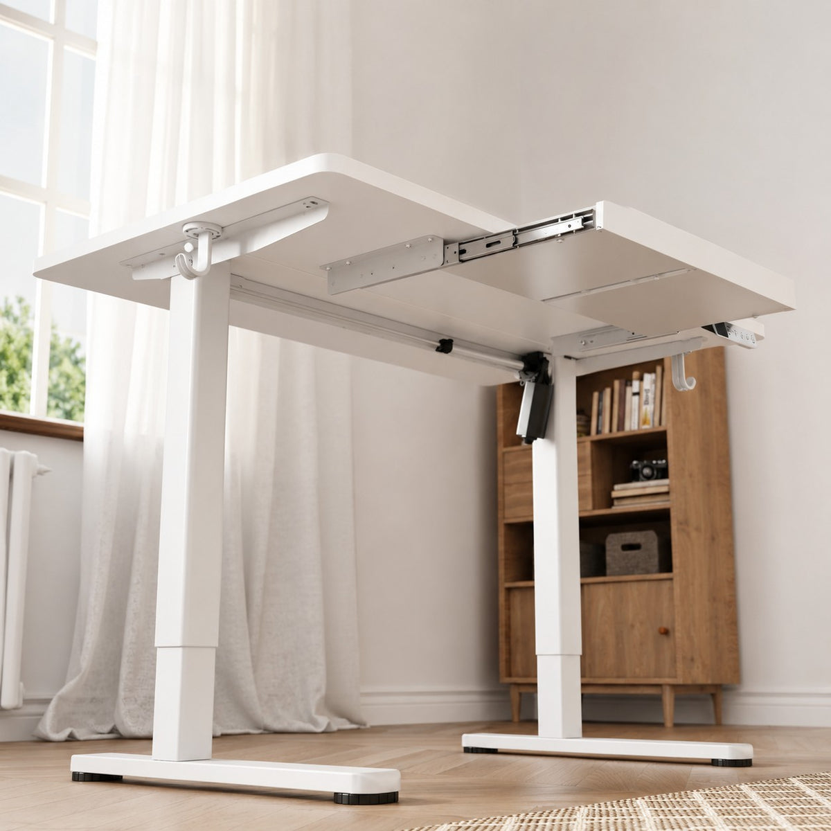 Bureau assis debout avec rangement