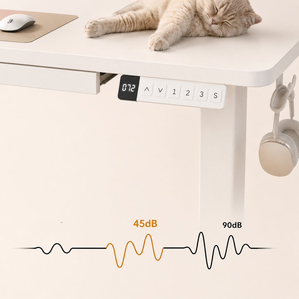 Bureau assis debout avec rangement