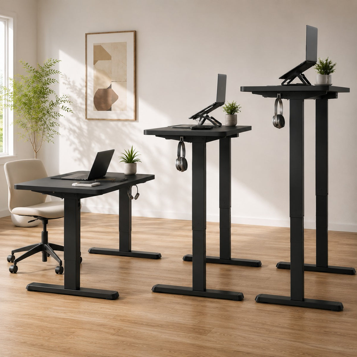 Bureau assis debout Noir