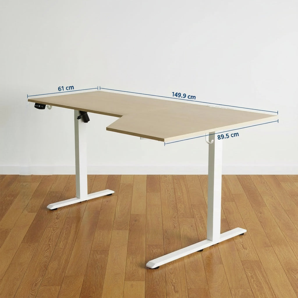 Bureau en L assis debout