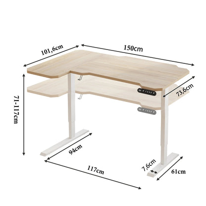 Bureau d'angle assis-debout