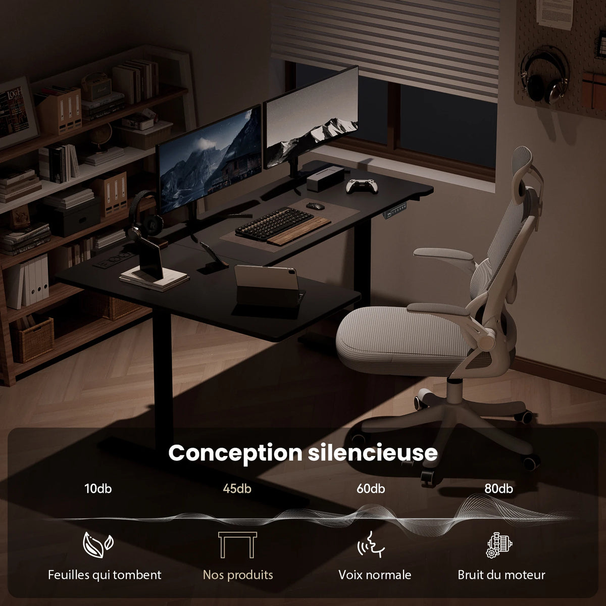 Bureau assis debout angle