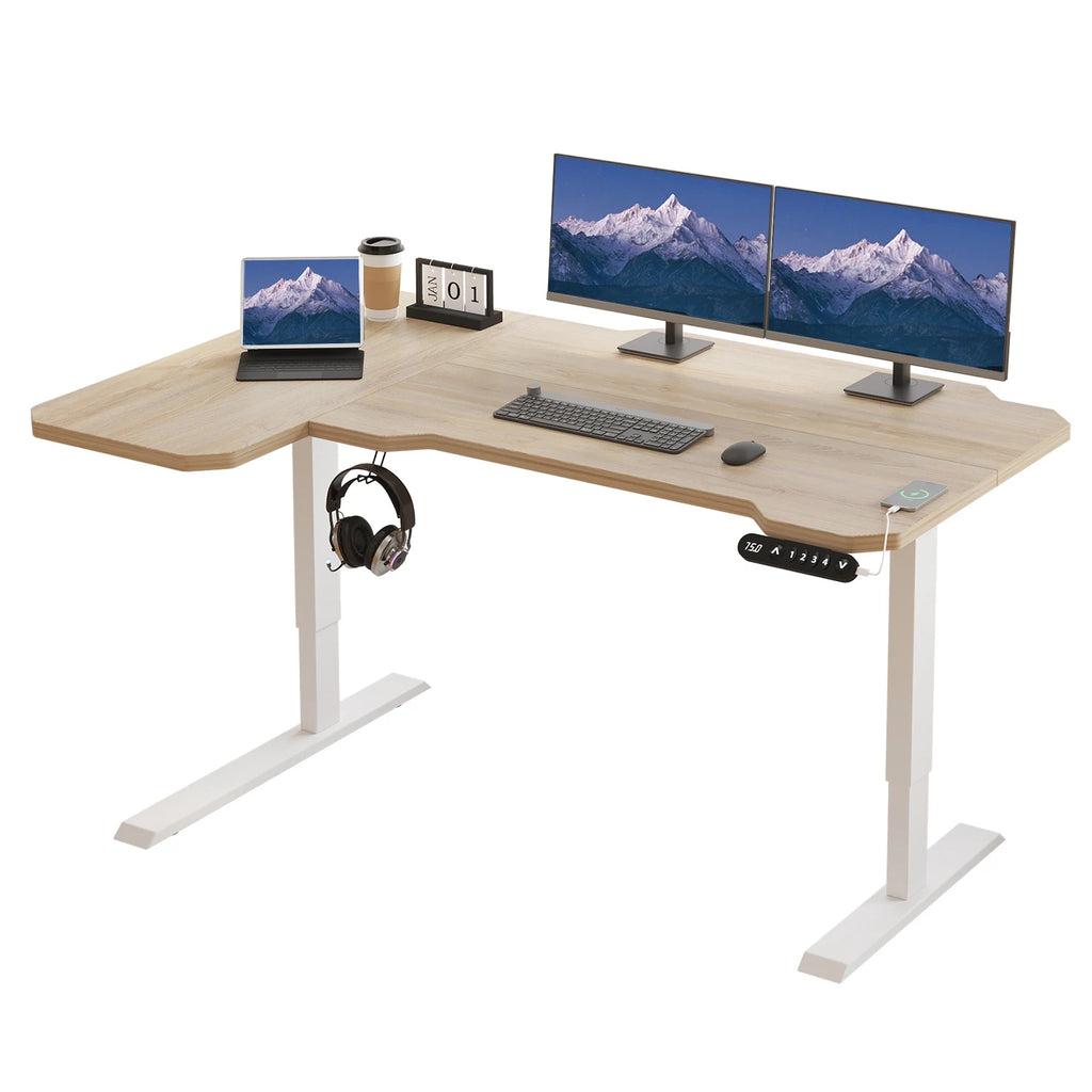Bureau d'angle assis-debout