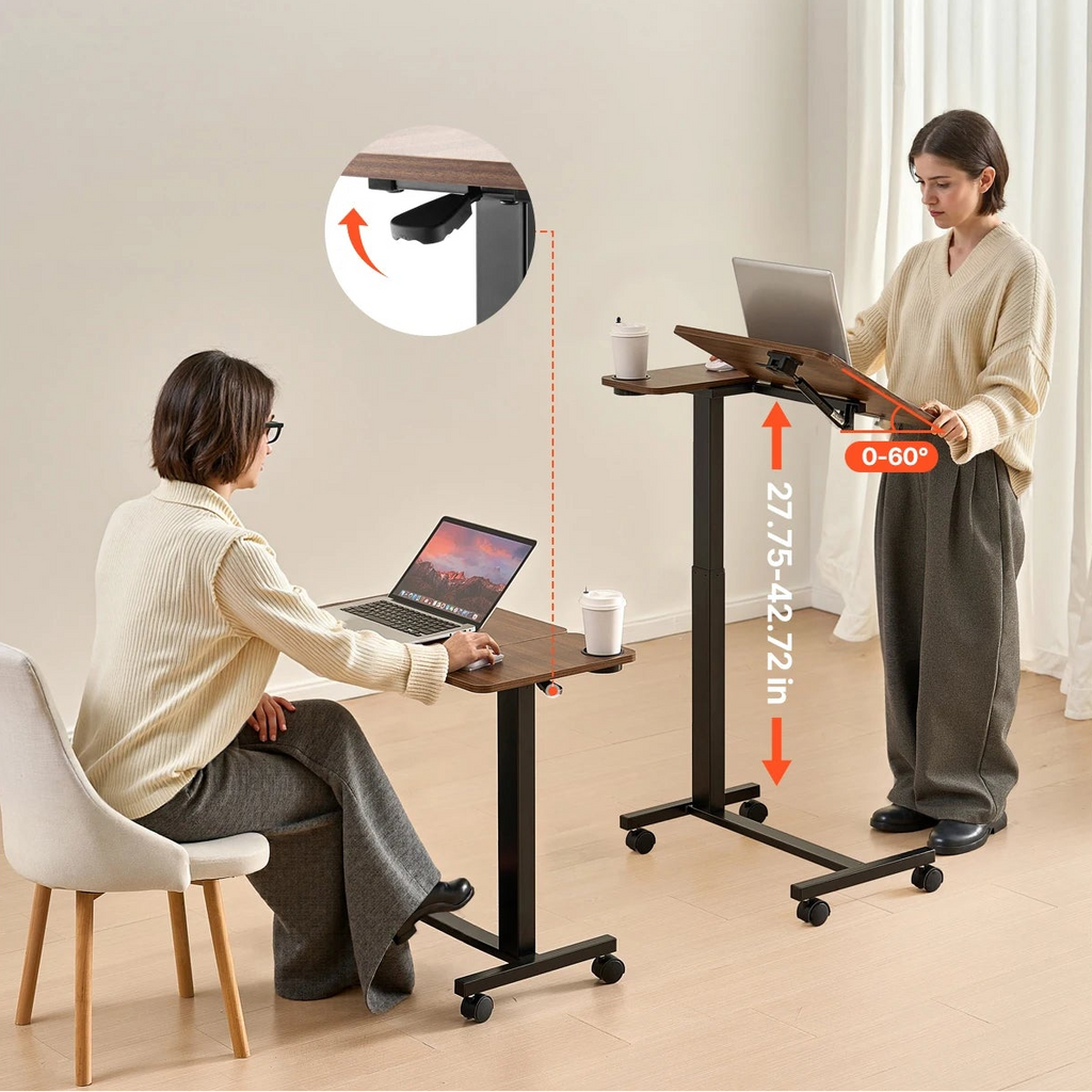 Bureau assis debout pliable