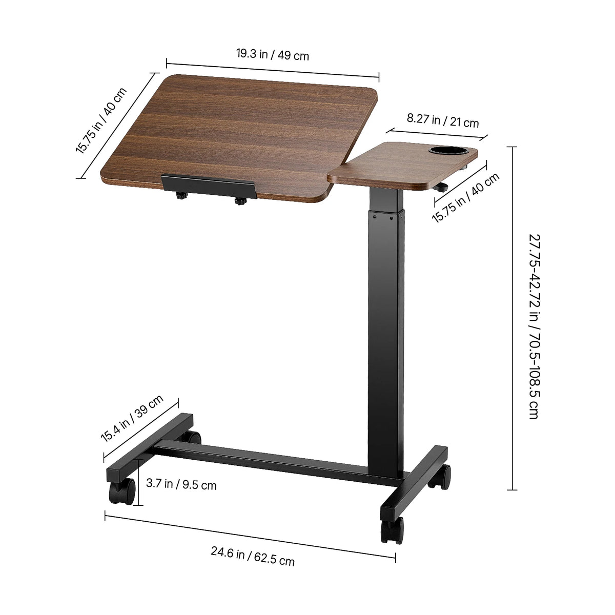 Bureau assis debout pliable