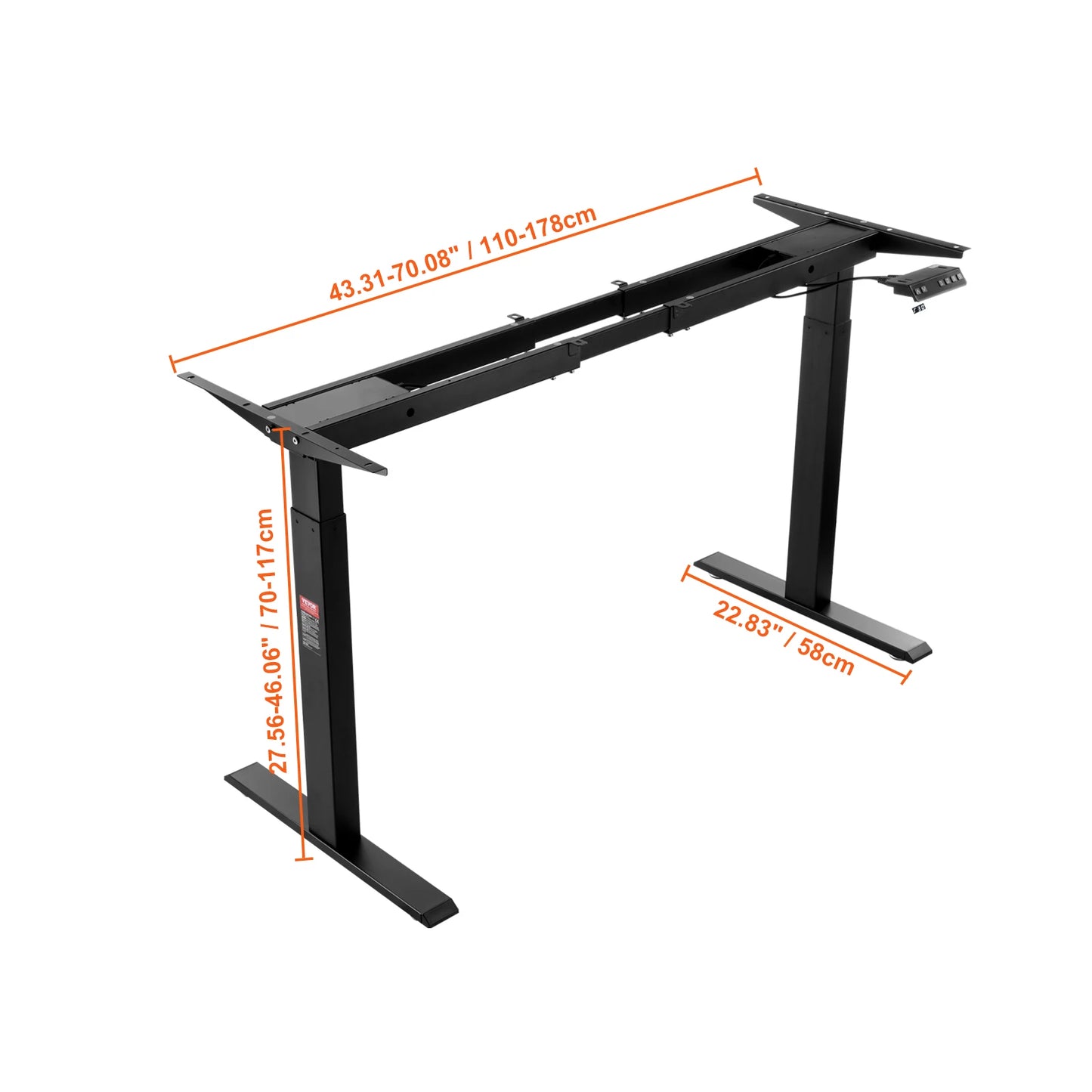 Cadre Bureau assis debout double moteur