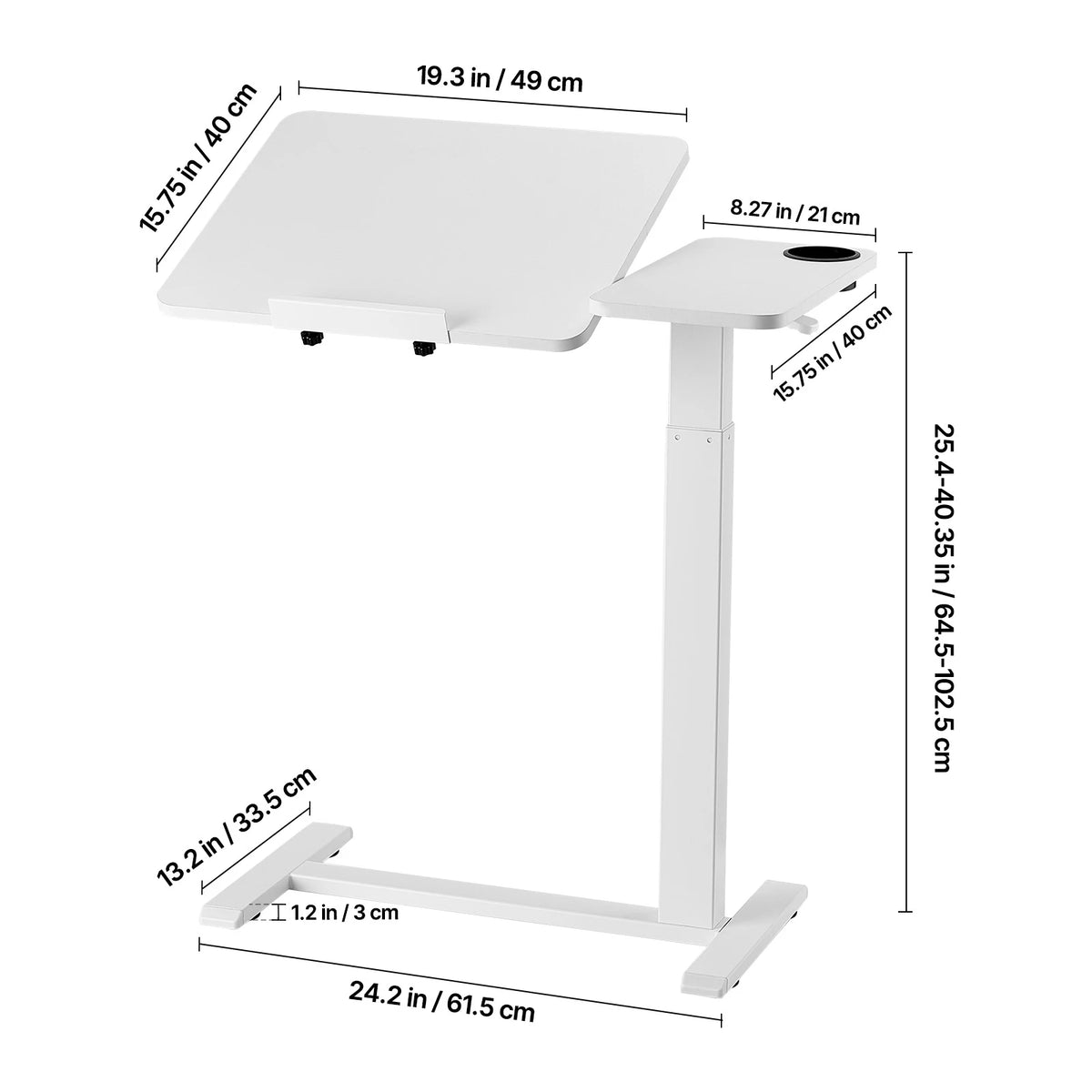 Bureau assis debout pliable