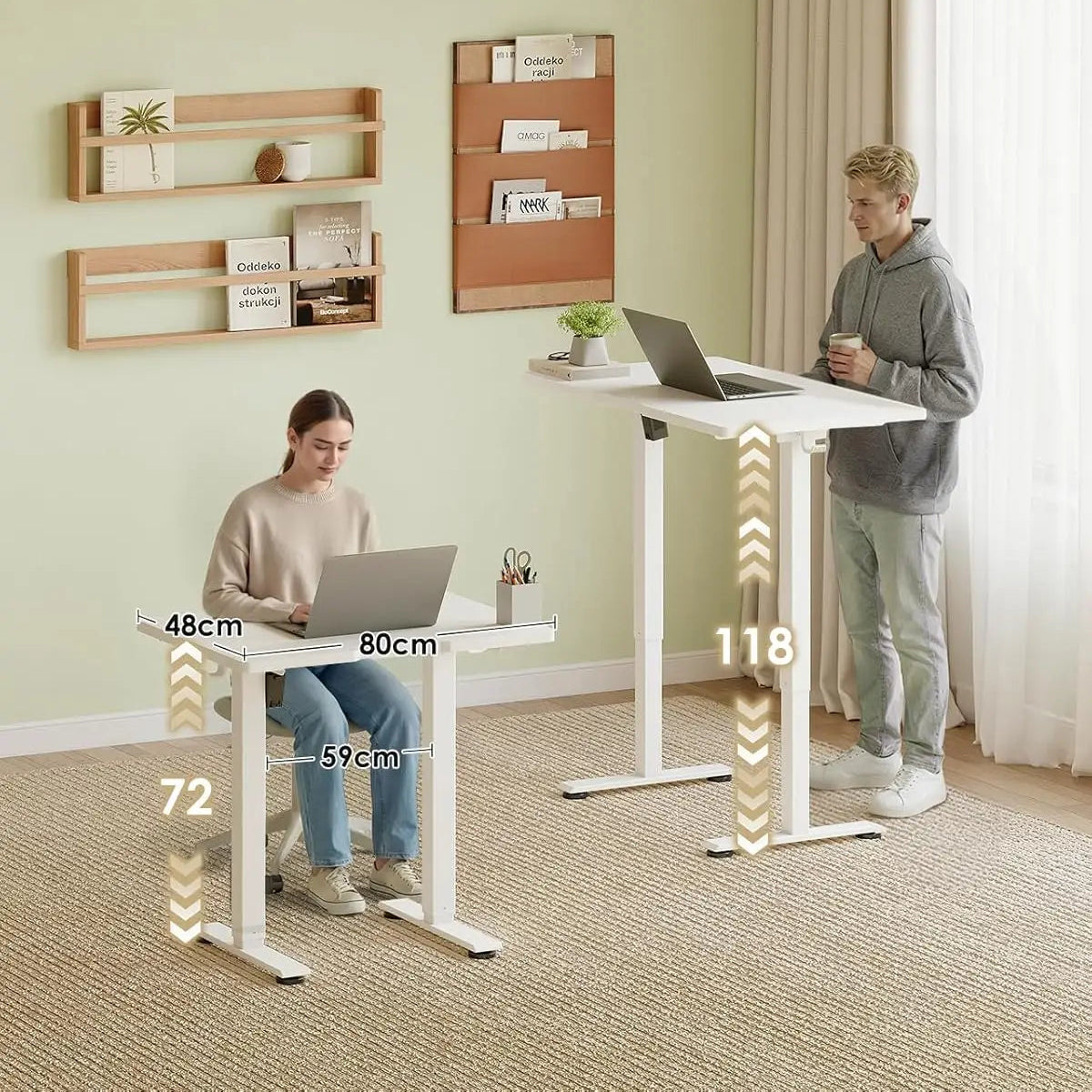 Bureau assis debout 80 cm