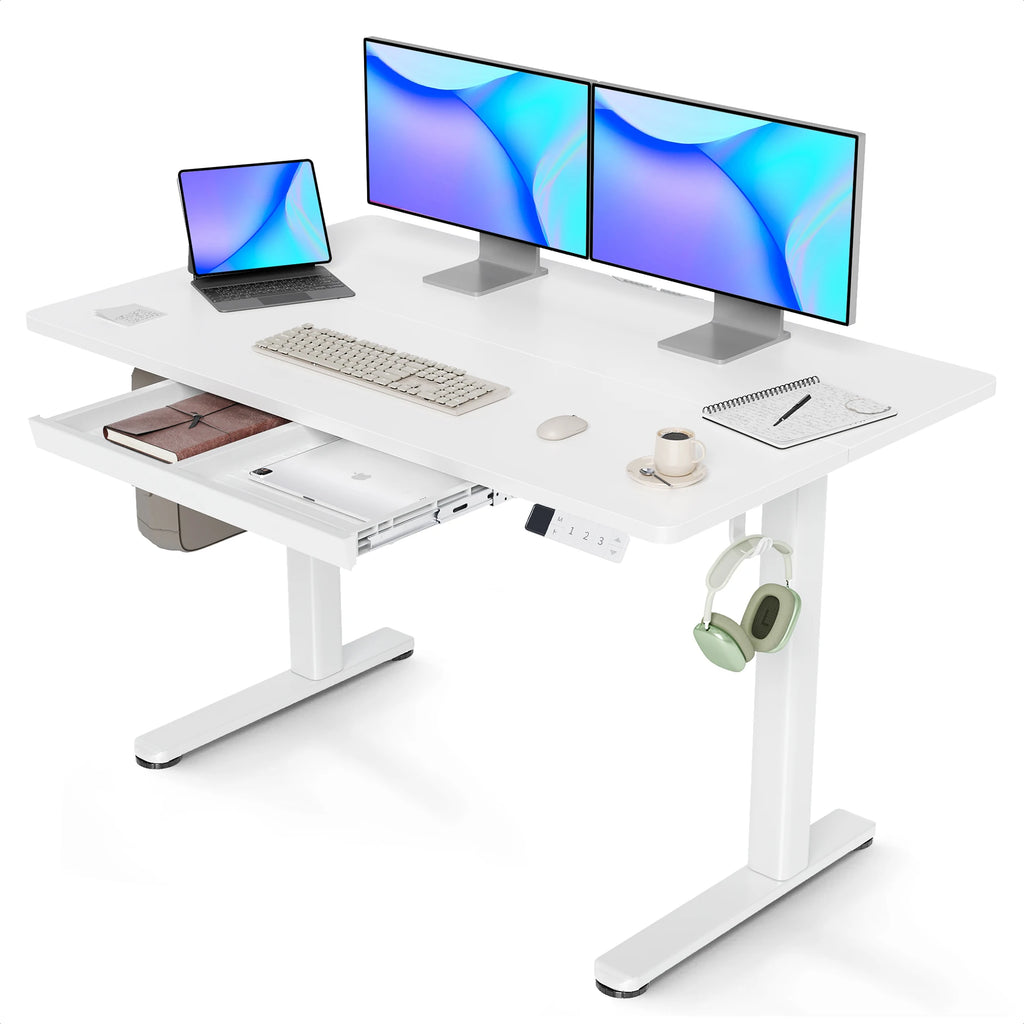 Bureau assis debout avec rangement