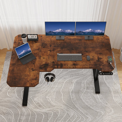 Bureau d'angle assis-debout