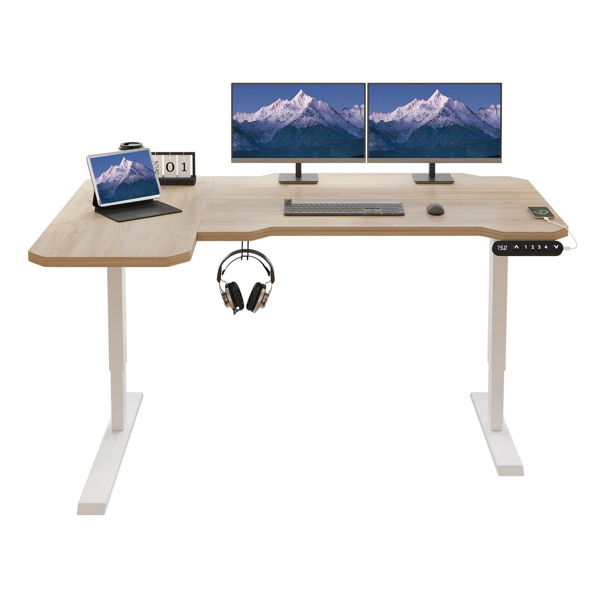 Bureau d'angle assis-debout